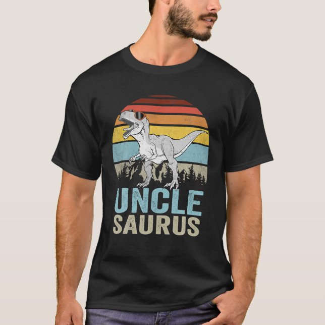 Unclesaurus T Rex Dinosaur Onkel Saurus Familie Di T-Shirt (Vorderseite)