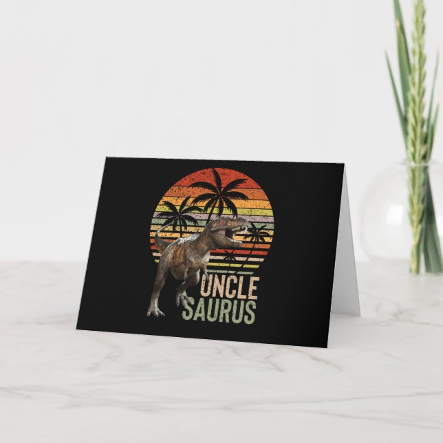 Unclesaurus T Rex Dinosaur Onkel Saurus Family Mat Karte (Vorderseite)