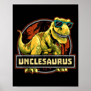 Unclesaurus T rex Uncle Saurus Dinosaurier Poster