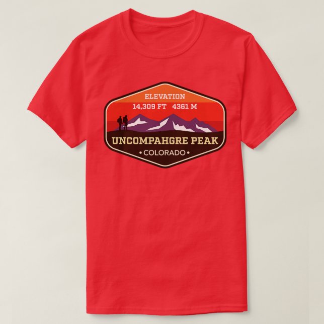 Uncompahgre Peak Colorado 14ers Mountain Klettern T-Shirt (Design vorne)