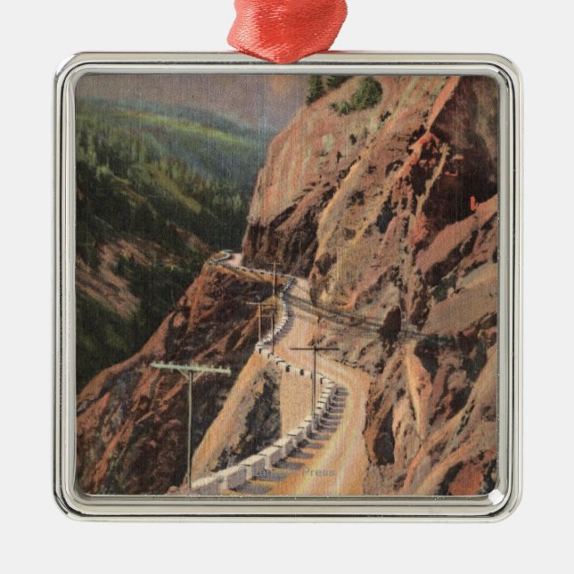 Uncompahgre Schlucht und Million Dollard Silbernes Ornament (Vorne)