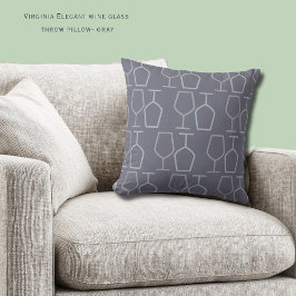 Uncork & Relax | Virginia Wine Lover Throw Pillow Kissen