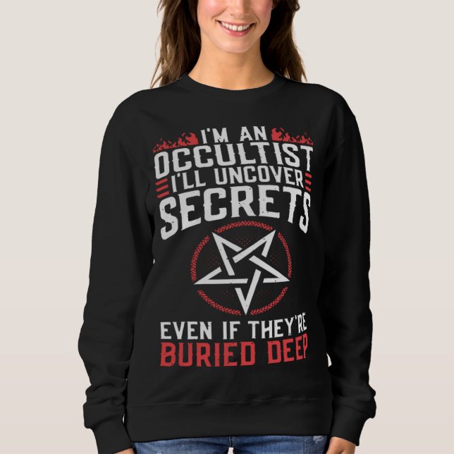 Uncover Secrets Satanic Baphomet Witchcraft Goth O Sweatshirt (Vorderseite)