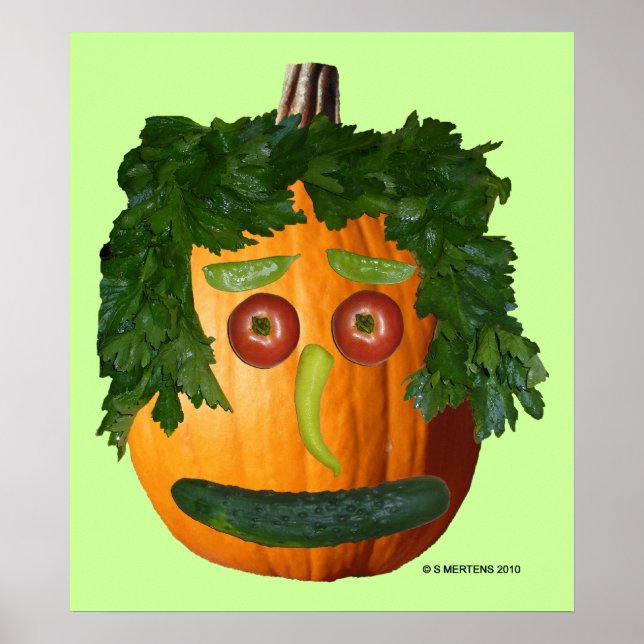 Uncut Pumpkin Face Poster (Vorne)