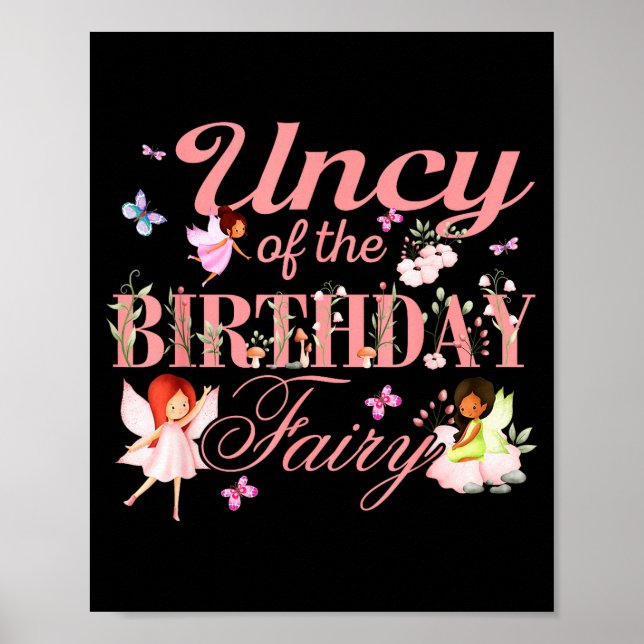 Uncy Of The Birthday Fairy Little Girl Magical Fam Poster (Vorne)