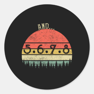 Und 5678 Tanzmusiklehrer Line Tanz Funny Danc Runder Aufkleber