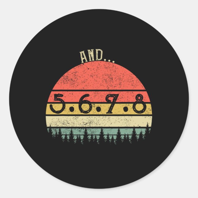 Und 5678 Tanzmusiklehrer Line Tanz Funny Danc Runder Aufkleber (Vorderseite)