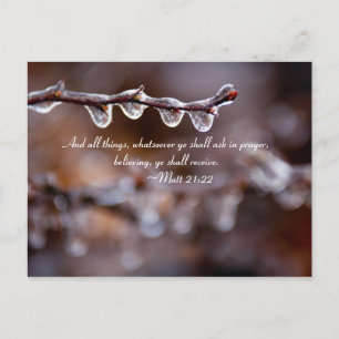 Und alles, was auch immer ihr im Gebet frage, Postkarte