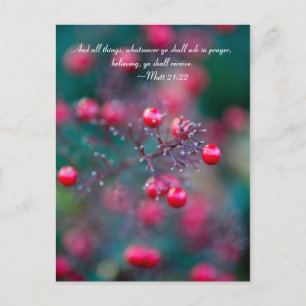 Und alles, was auch immer ihr im Gebet frage, Postkarte