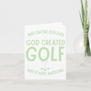 Und am 8. Tag erschuf Gott den Golf Funny Bible Ve Karte