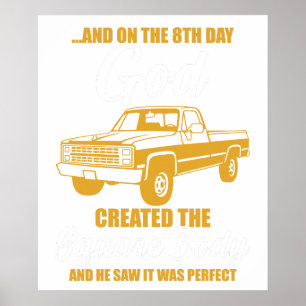 und am 8. Tag erschuf Gott den quadratischen Körpe Poster