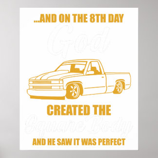 und am vintageth Tag erschuf Gott den quadratische Poster