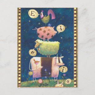 Und auf diesem Bauernhof Postkarte