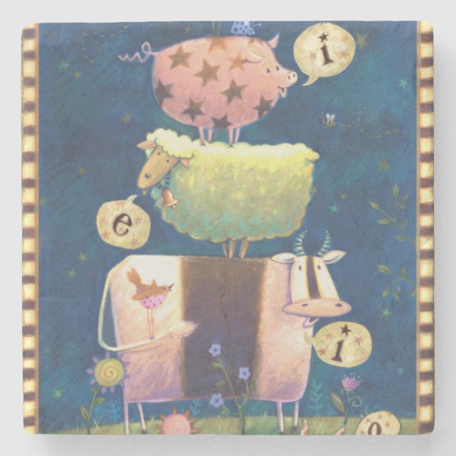 Und auf diesem Bauernhof Steinuntersetzer (Vorderseite)