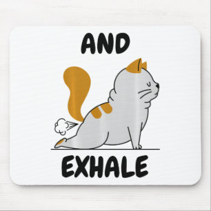 Und Ausatmungs-Yoga-Katze Comfort Colors Erwachsen Mousepad