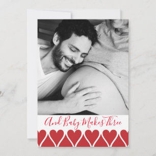 Und Baby macht drei Fotos Schwangerschaftsankündig Ankündigung