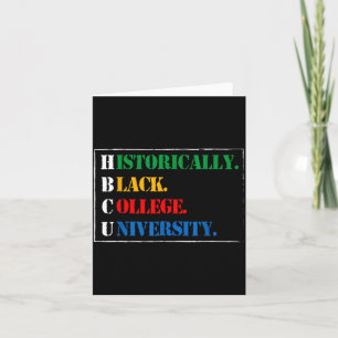 Und Black History Hbcu Historisch Schwarz Karte
