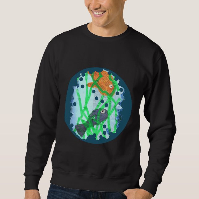 Und Blauer Fisch Sweatshirt (Vorderseite)