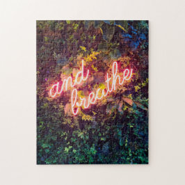 Und Breathe Neon Sign Puzzle