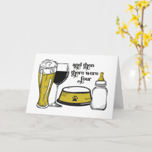 Und dann gab es noch vier Baby-Gratulationskarten Karte