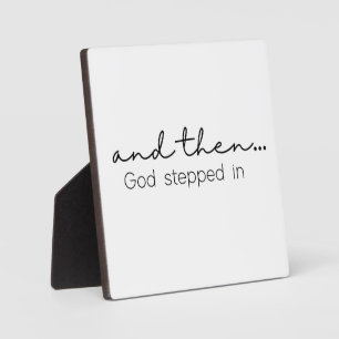 Und dann... Gott trat in Christliches Zeichen Fotoplatte