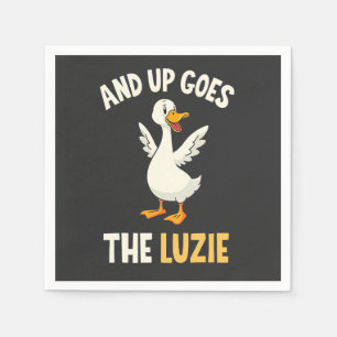 Und dann kommen die Luzie Funny Goose Liebhaber Serviette