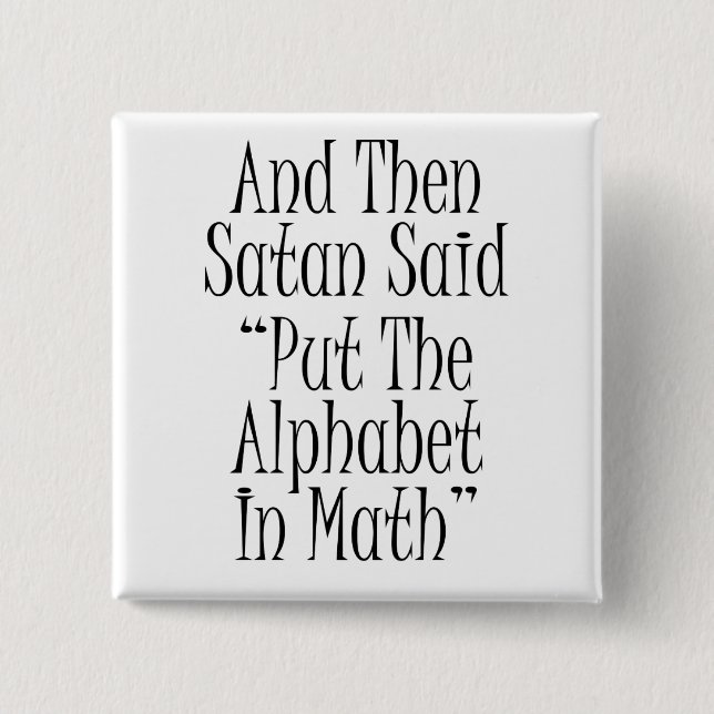 Und dann sagte Satan… Button (Vorderseite)