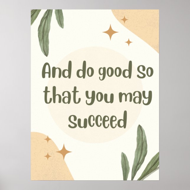 Und das Minimalistische Zitat Poster (Vorne)