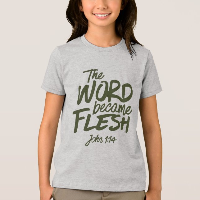 Und das Wort wurde Fleisch 2 Tri-Blend Shirt (Vorderseite)