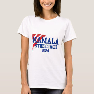 Und der Coach 2024 Kamala Harris Tim Walz T-Shirt