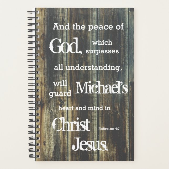 Und der Friede Gottes-Schrift Christlicher Planer (Vorderseite)