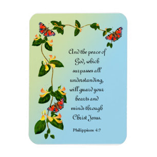 Und der Frieden Gottes, der den Bibelvers übertrif Magnet