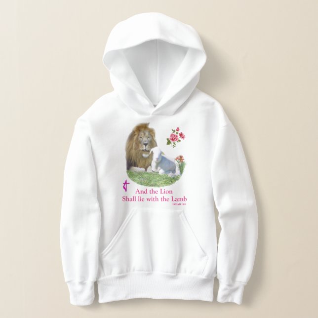 Und der Löwe wird beim Lamm liegen Hoodie (Ablage )