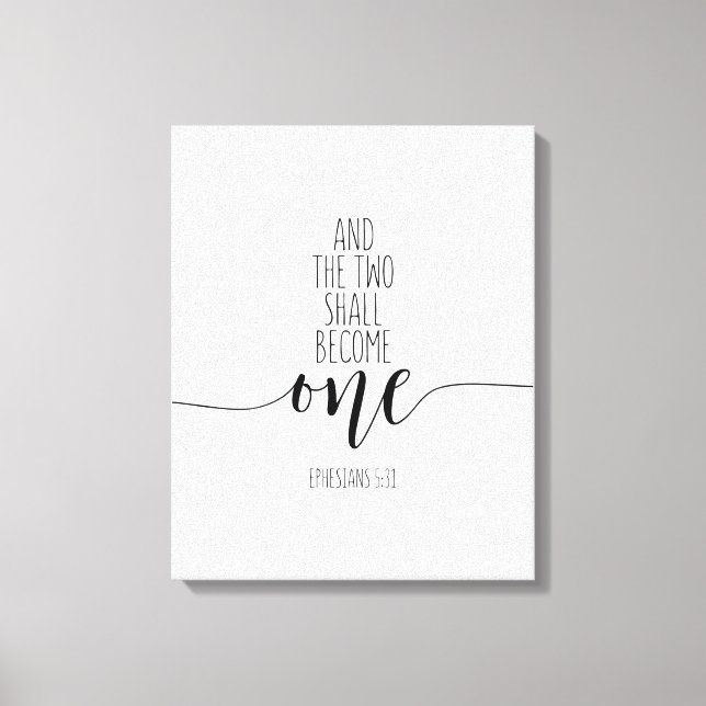 Und die beiden werden eins, die Ephesianer 5:31 Leinwanddruck (Vorderseite)