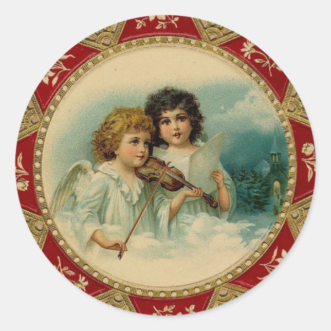 Und die Engel singen - Urlaub Runder Aufkleber (Vorderseite)