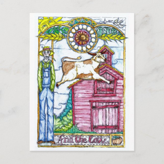 Und die Kuh Postkarte (Vorderseite)