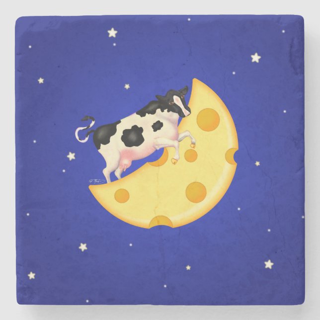 Und die Kuh sprang über den Mond Steinuntersetzer (Vorderseite)