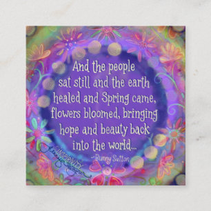 "Und die Leute saßen still" Inspirierungskarten Quadratische Visitenkarte