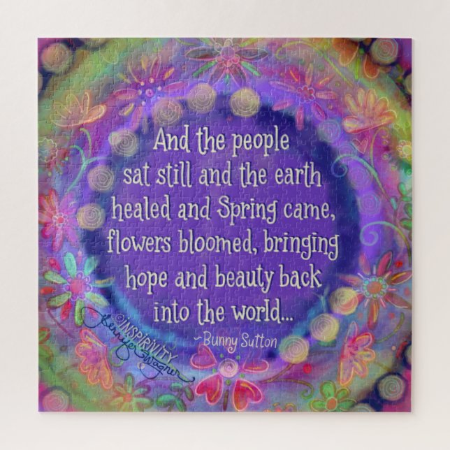 Und die Leute zaubern noch immer violette Blumen Puzzle (Vertikal)