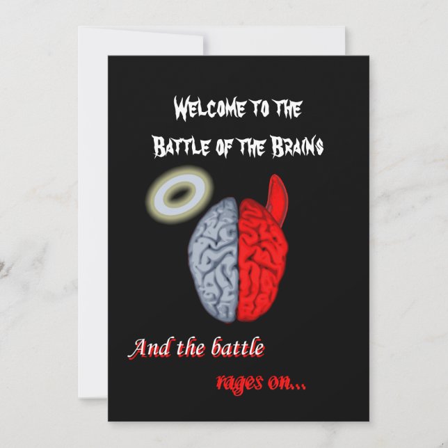 Und die Schlacht wütet (Gut gegen Böse) Einladung (Vorderseite)