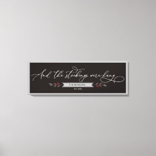 Und die Strümpfe wurden - großes Weihnachten SVG Leinwanddruck