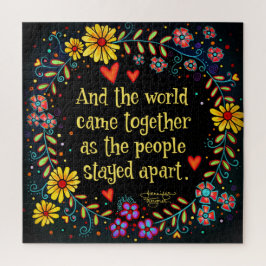 Und die Welt kam zusammen Inspiritivität Puzzle