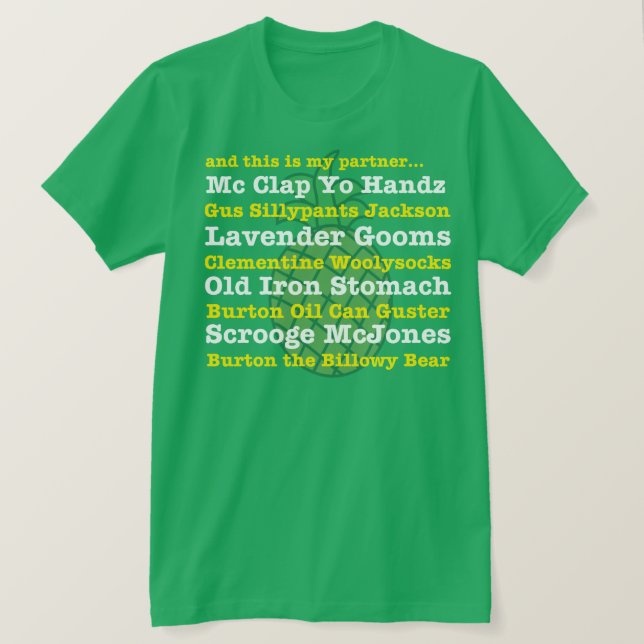 und dieses ist mein Partner… Gus-Spitzname-T-Shirt T-Shirt (Design vorne)