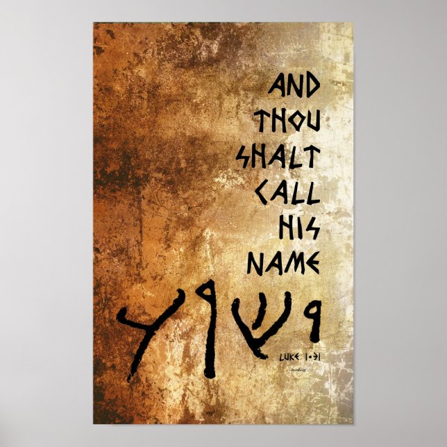 ... und du sollst seinen Namen "Yeshua" nennen Poster (Vorne)