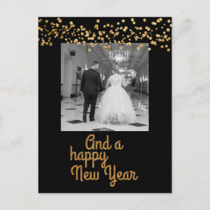 Und ein glücklicher Neujahrsurlaub Postkarte