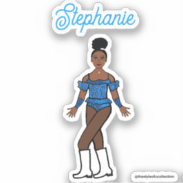 Und ein Name Dancer Stickers Blue Stones Aufkleber