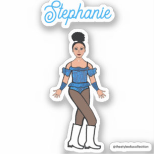 Und ein Name Dancer Stickers Blue Stones B Aufkleber