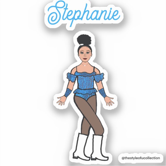 Und ein Name Dancer Stickers Blue Stones B Aufkleber (Vorderseite)