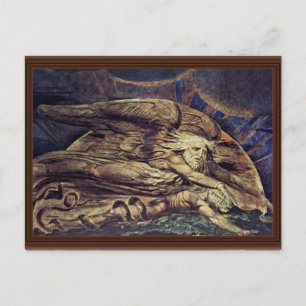 Und Elohim erschuf Adam von William Blake Postkarte