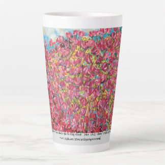 "Und Er hauchte sie an....Rosen" Latte-Tasse  Milchtasse